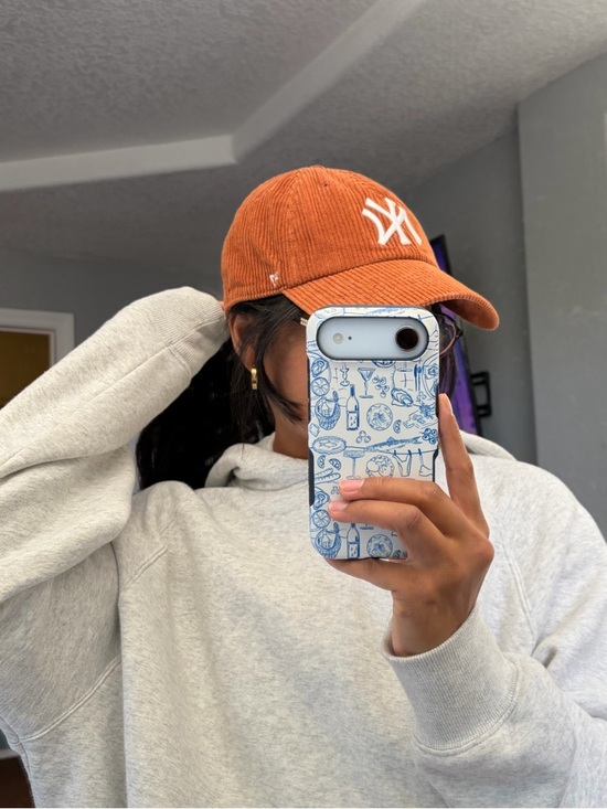 Urban Outfitters Accessories - Urban Outfitters Rust Orange Corduroy NY Logo Baseball Cap
